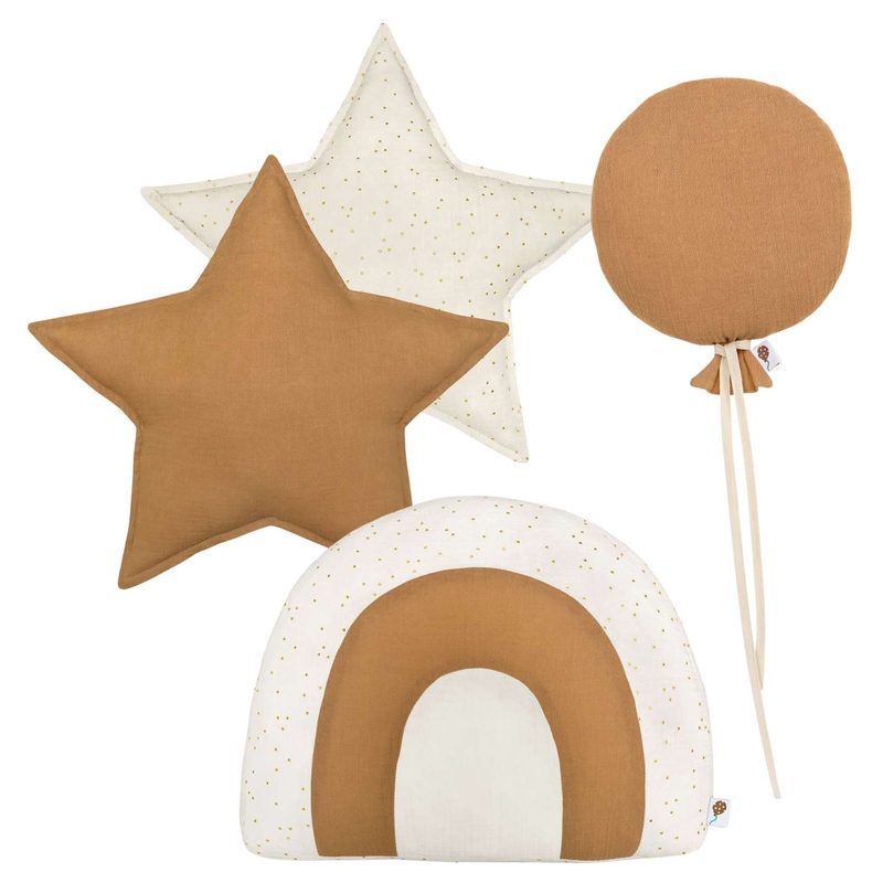 Bunde With Cushions &amp; Wall Balloon Cream/Camel