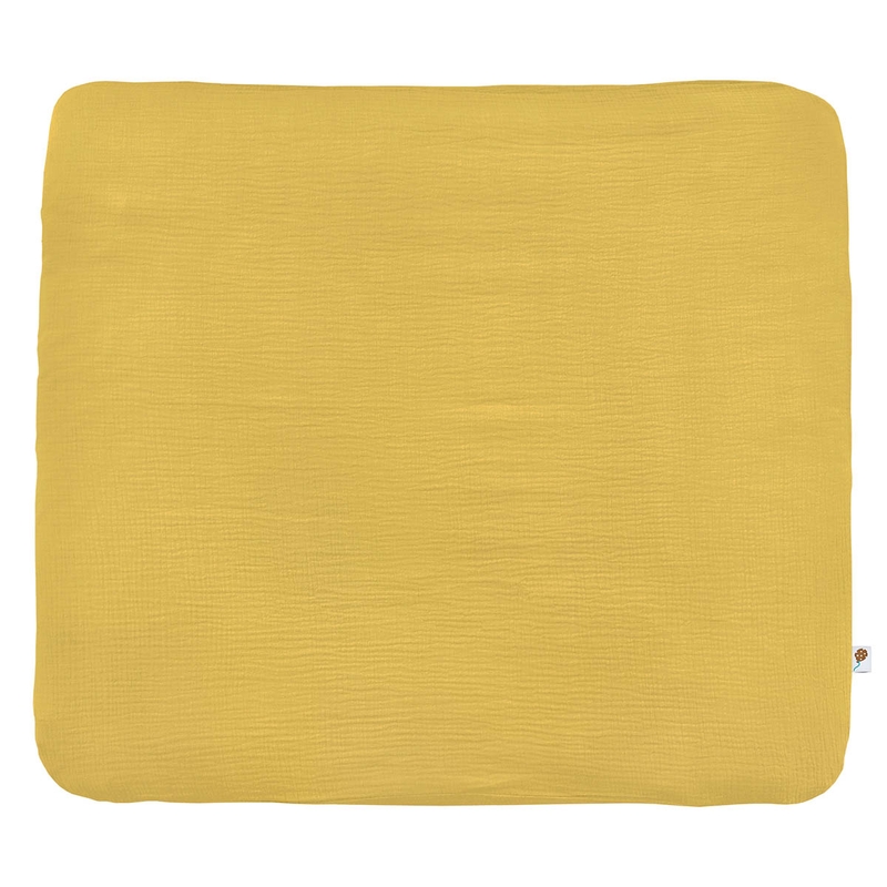 Organic Changing Pad Cover Muslin Mustard