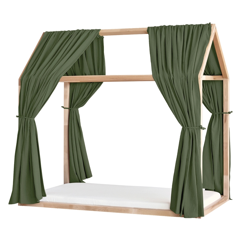 House Bed Canopy Set Of 2 Dark Green 315cm
