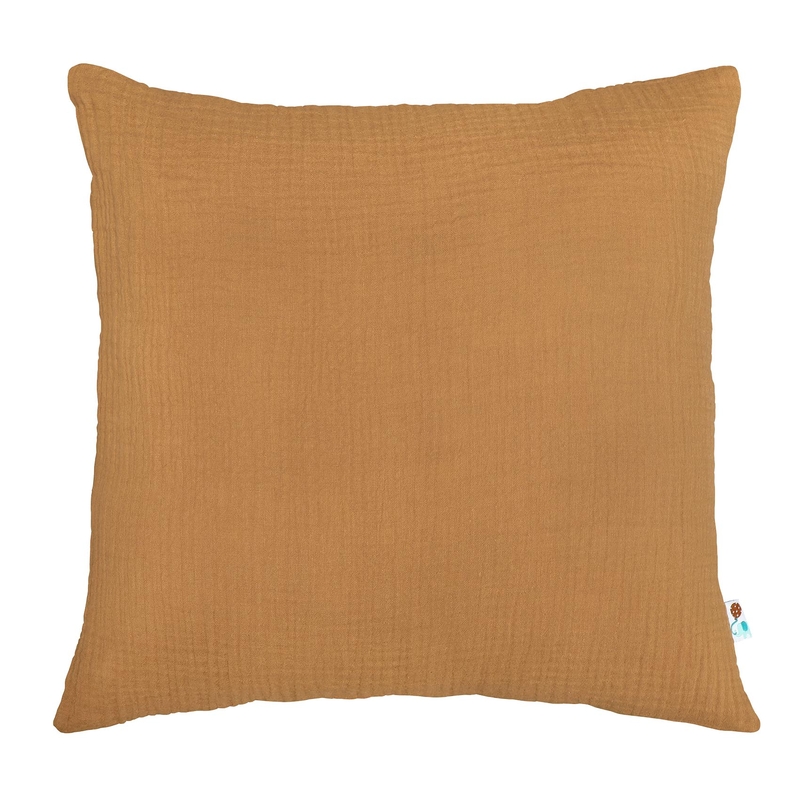 Organic Pillowcase Muslin Camel 40x40cm