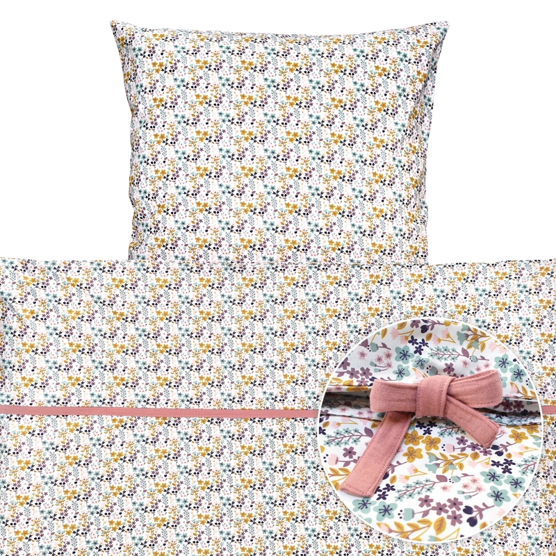 Organic Kids Bedding &#039;Flowers&#039; Rose 135x200cm