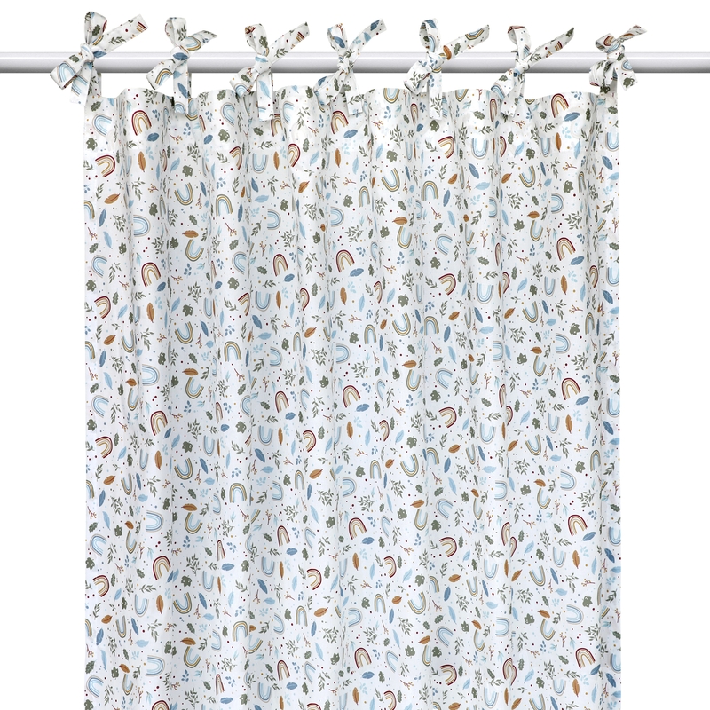 Organic Curtain &#039;Rainbow&#039; Blue H 240cm