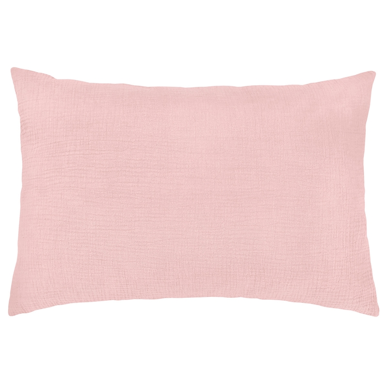 Organic Pillowcase Muslin Light Pink 40x60cm