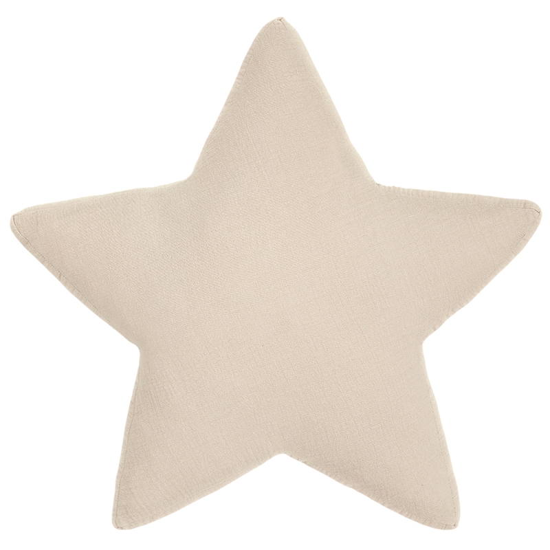 Cushion Star Muslin Beige 45cm