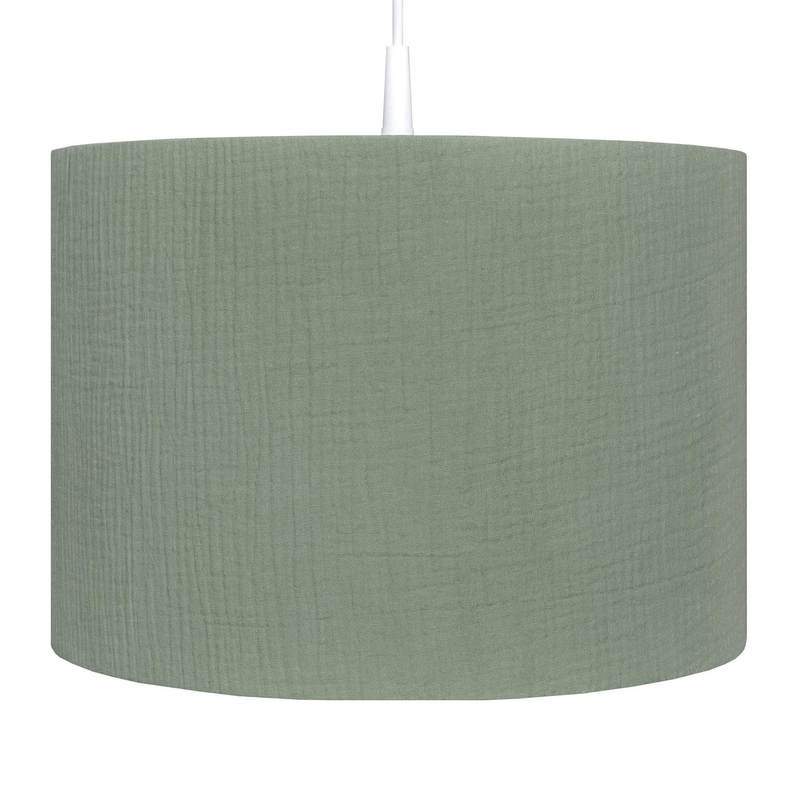 Hanging Lampshade Muslin Khaki Handmade