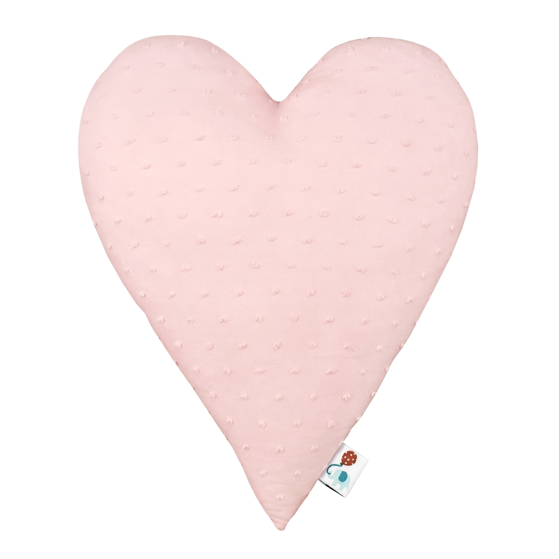 Cushion &#039;Heart&#039; 3D Dots Light Pink 30cm