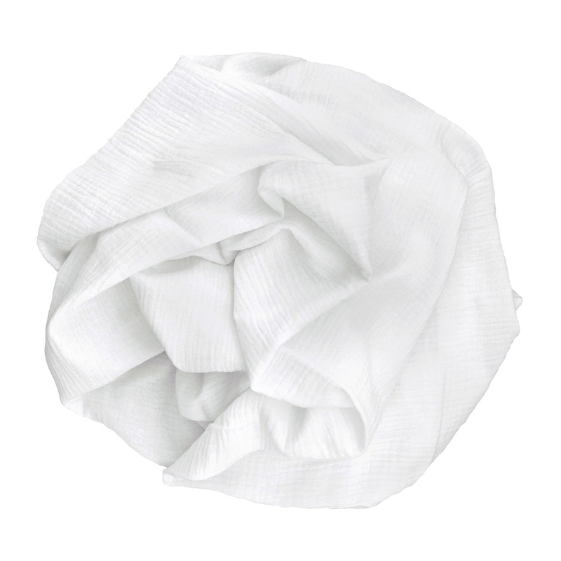 Organic Swaddle Muslin White 120x120cm