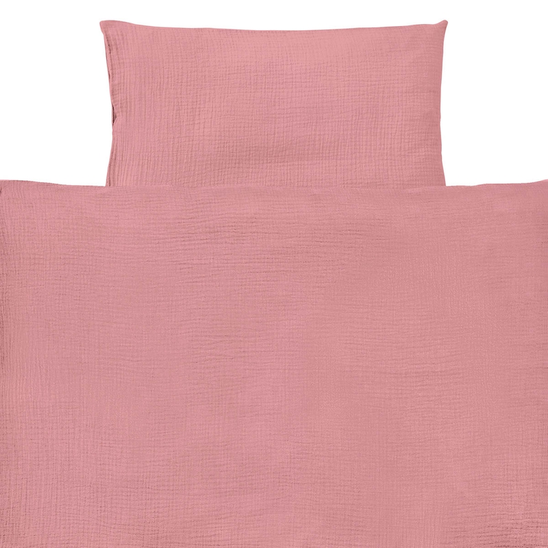 Organic Bedding Muslin Dusty Rose 100x135cm