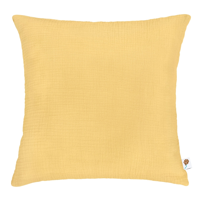 Organic Pillowcase Muslin Yellow 50x50cm