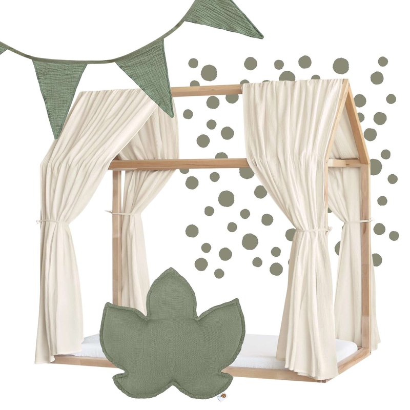 Bundle With Canopies &amp; Decor Khaki/Cream