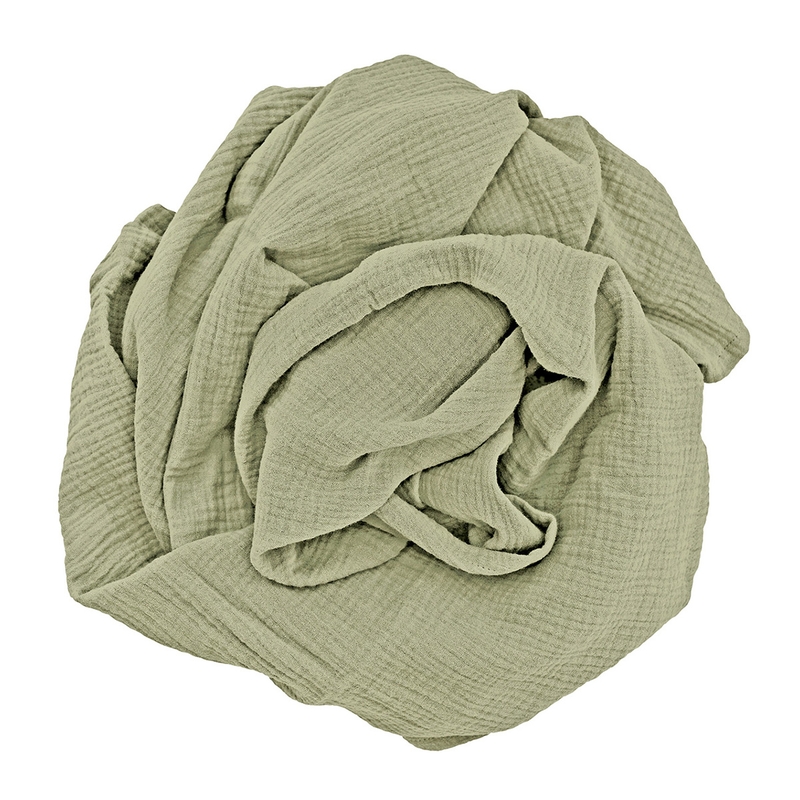 Organic Swaddle Muslin Light Green 120x120cm