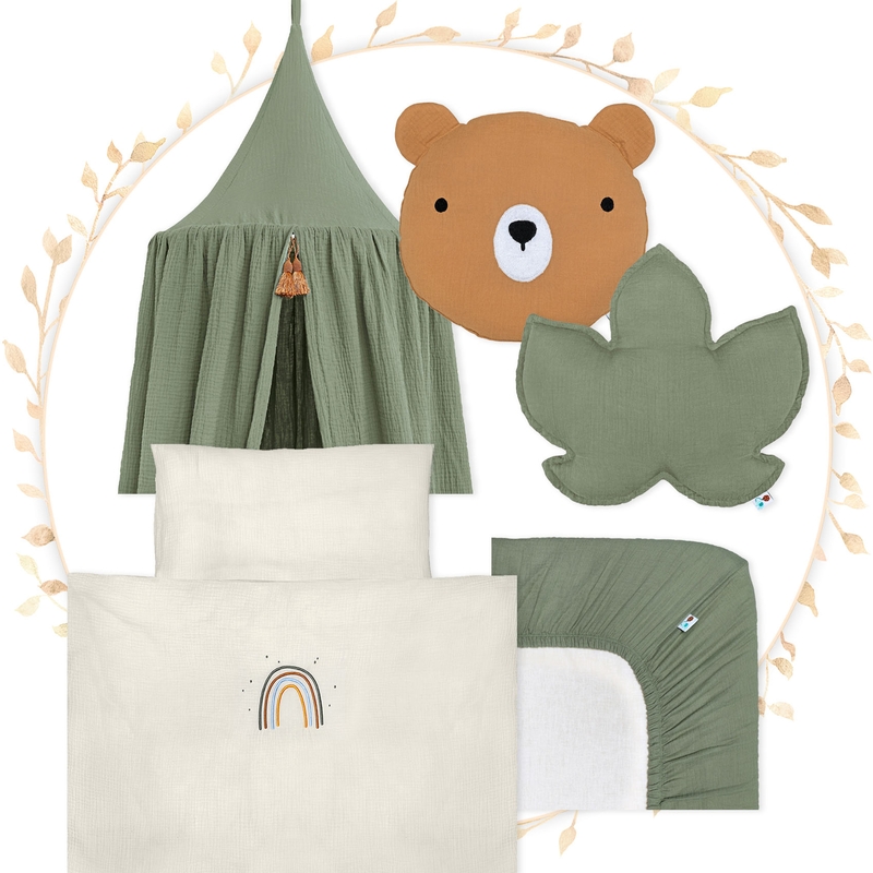 Cot Bundle &#039;Rainbow&#039; Khaki