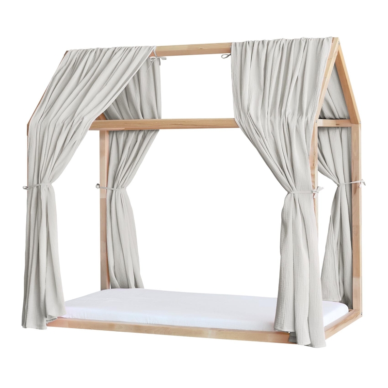 House Bed Canopy Set Of 2 Light Grey 315cm