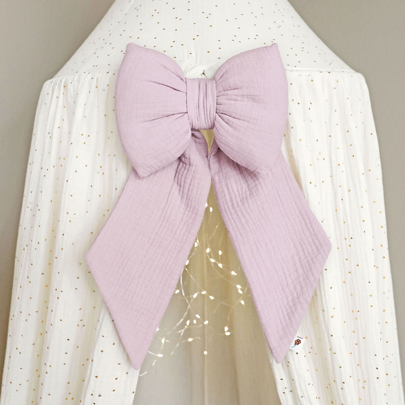 Decorative Bow Muslin Lilac 30cm