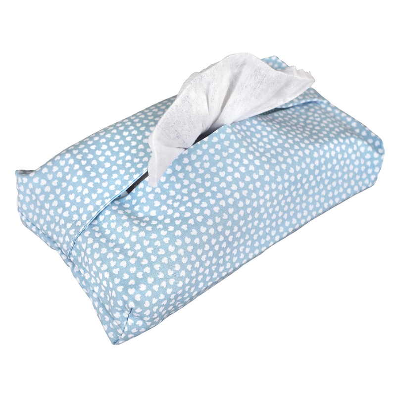 Wet Wipe Cover &#039;Hearts&#039; Blue