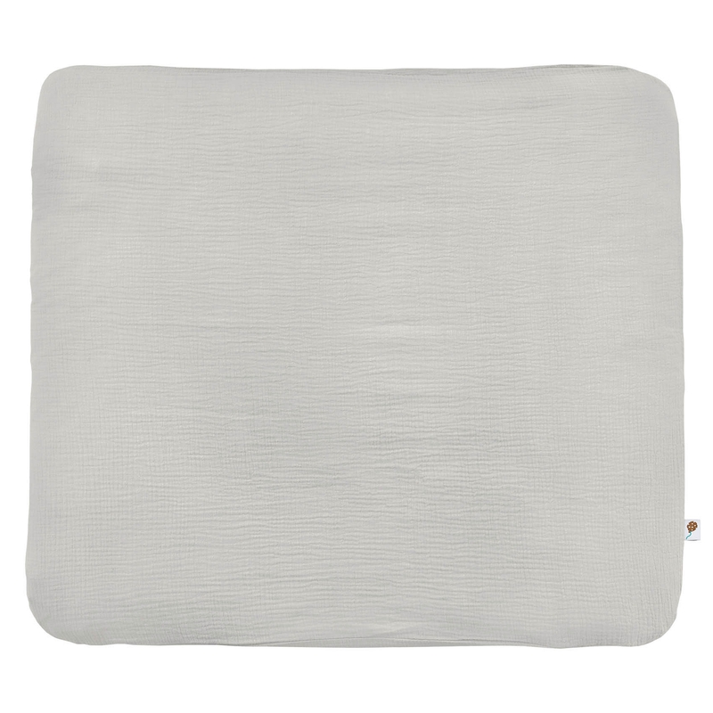 Organic Changing Pad Cover Muslin Light Grey