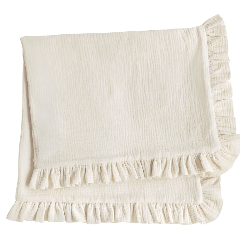Organic Baby Blanket Muslin Cream 80x100cm