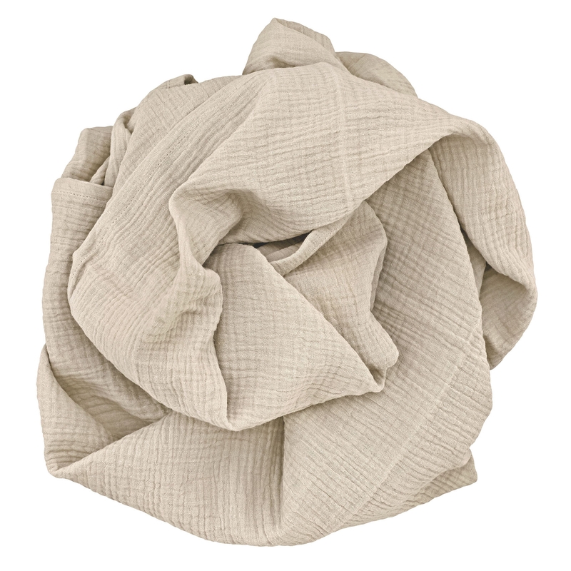 Organic Swaddle Muslin Beige 120x120cm