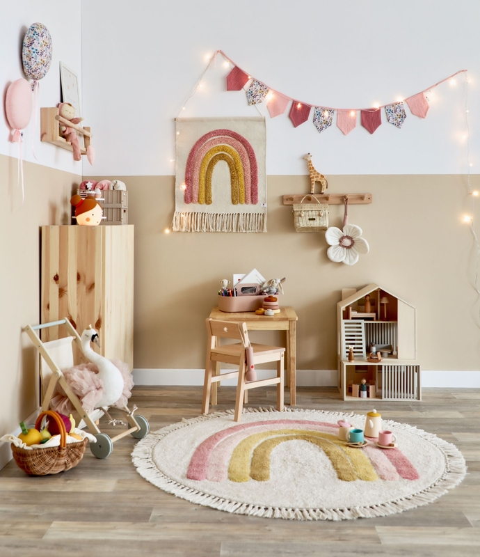 Playroom With Rainbows &amp; Flowers