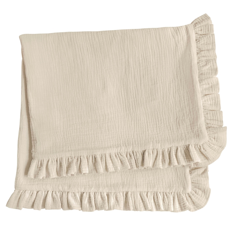 Blanket Muslin Beige 80x100cm