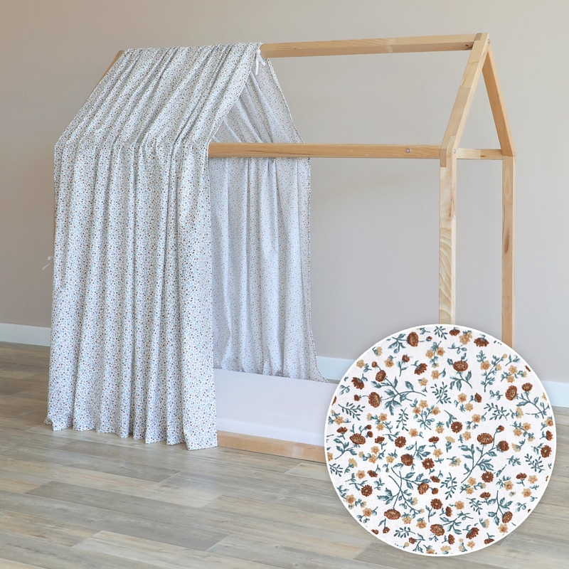 Organic House Bed Canopy &#039;Buttercup&#039; Blue 315cm 1 Piece