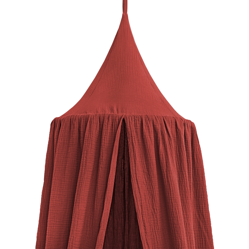 Organic Canopy Muslin Rusty Red 250cm