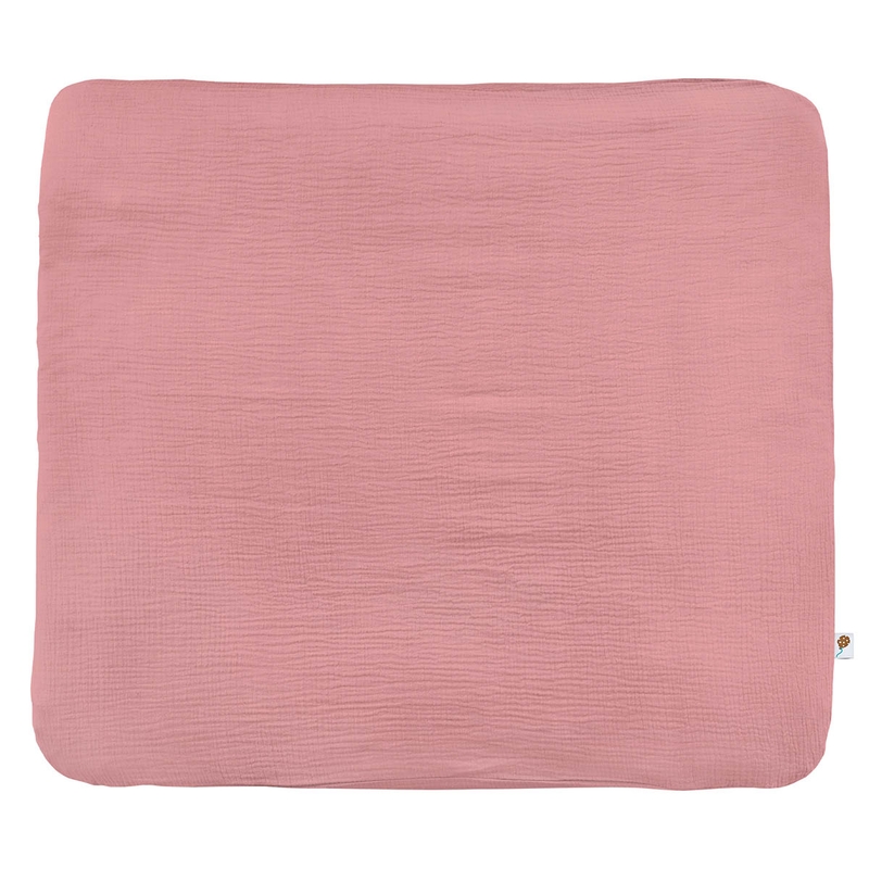 Organic Changing Pad Cover Muslin Dusty Rose