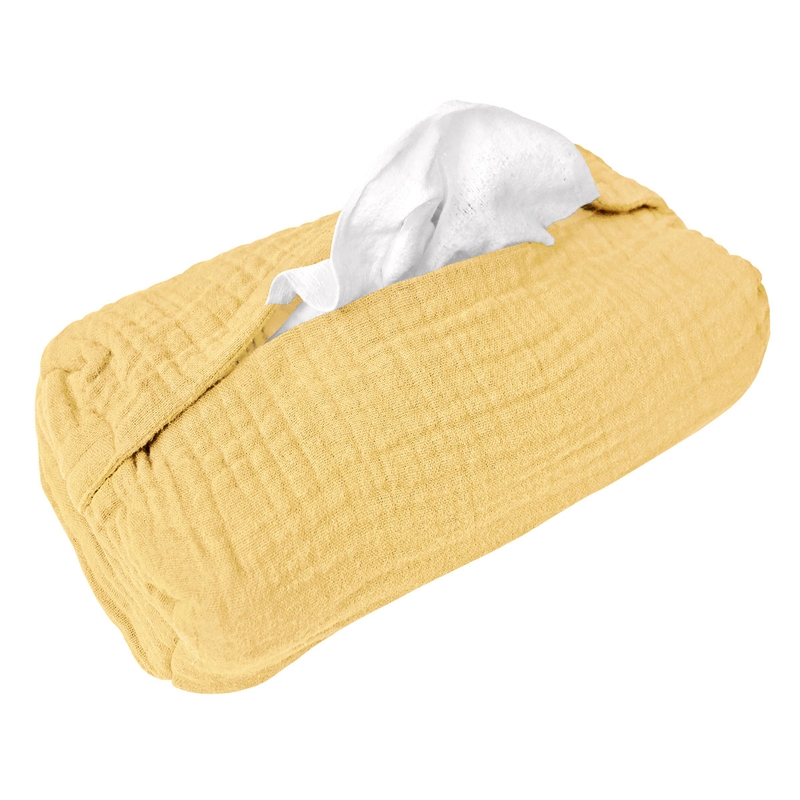 Organic Wet Wipe Cover Muslin Yellow