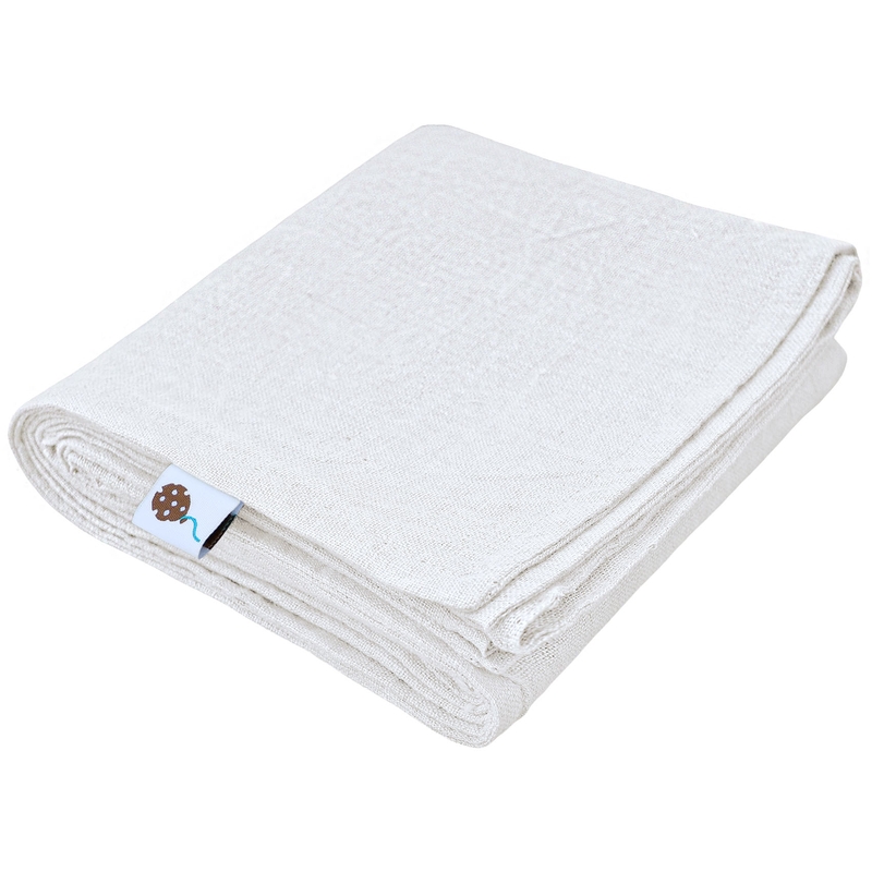 Linen Baby Summer Blanket White 70x100cm Recycled
