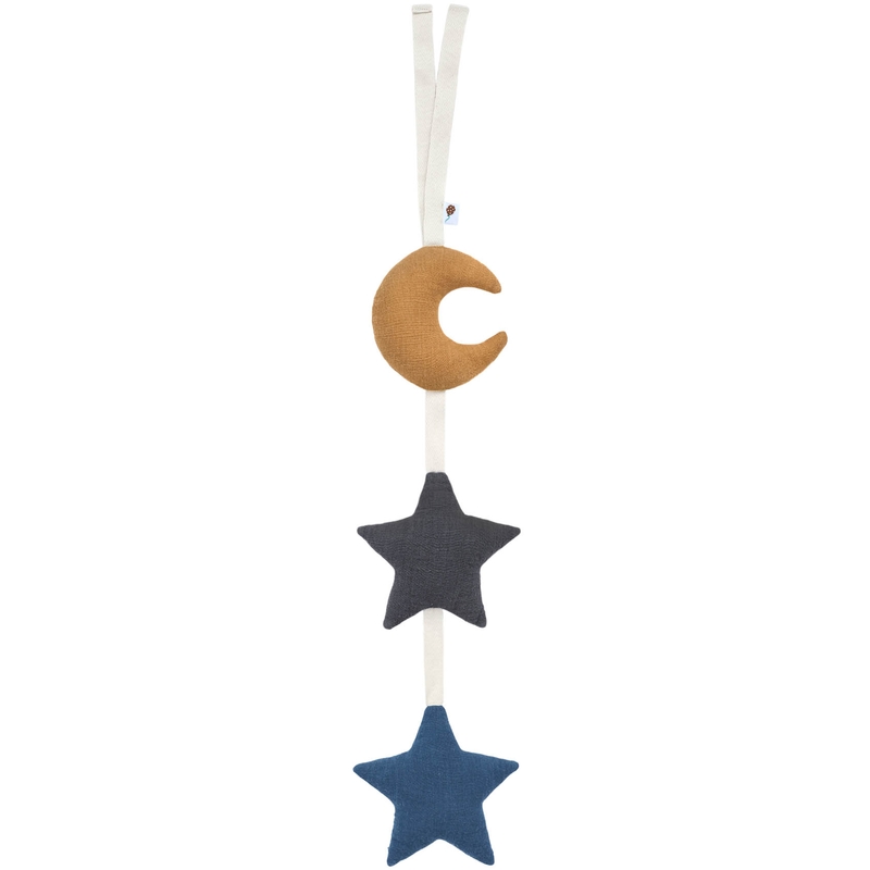 Organic Deco Pendant Chain &#039;Moon &amp; Stars&#039; 50cm