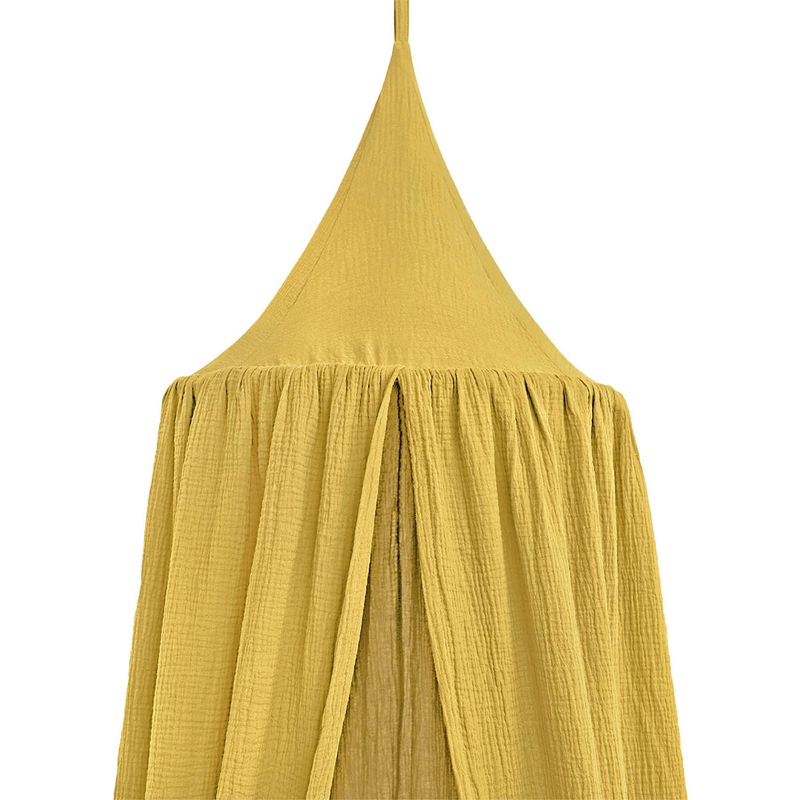 Organic Canopy Muslin Mustard 250cm