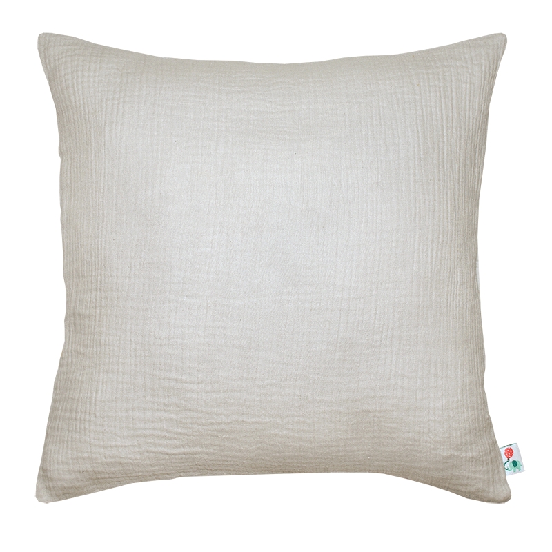 Organic Pillowcase Muslin Light Grey