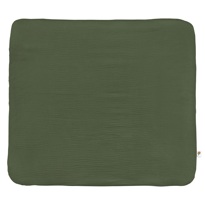 Changing Pad Cover Muslin Dark Green