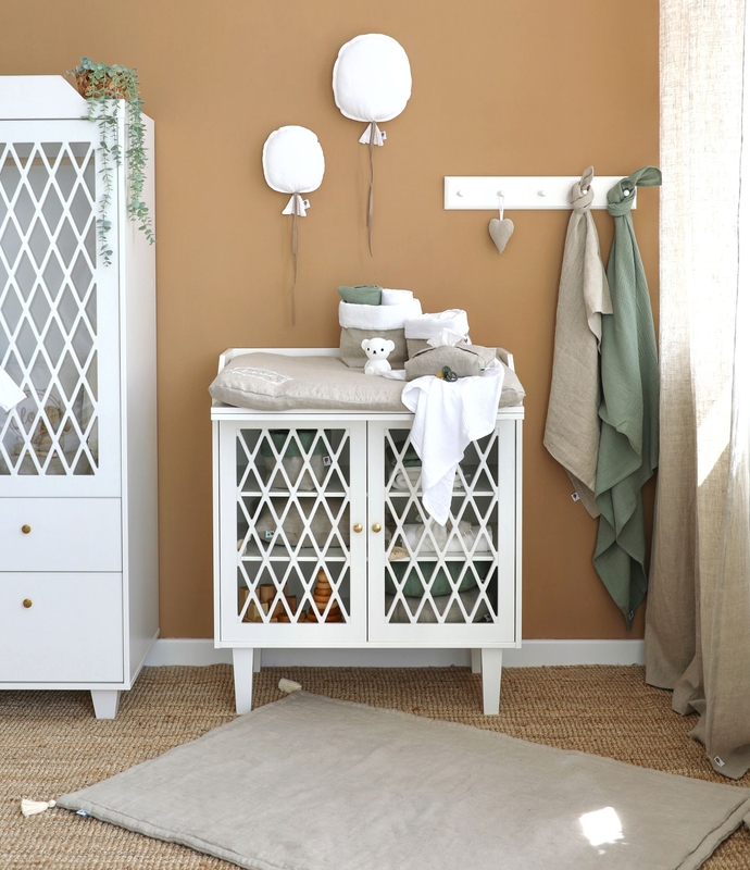 Babyroom With Khaki &amp; Beige Linen