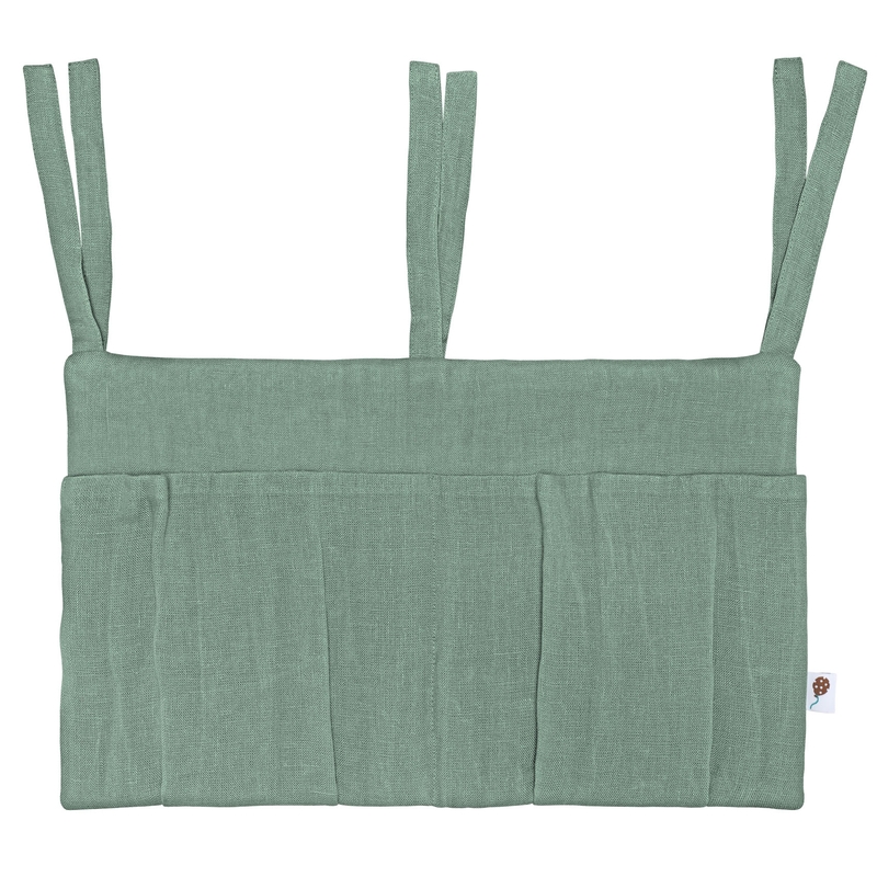 Linen Bed Pocket Khaki 50x30cm Recycled