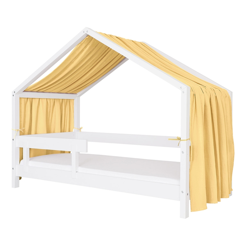 Organic House Bed Canopy Muslin Yellow