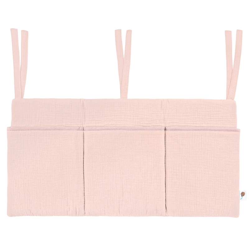 Bed Pocket Muslin Powder Pink 60x30cm