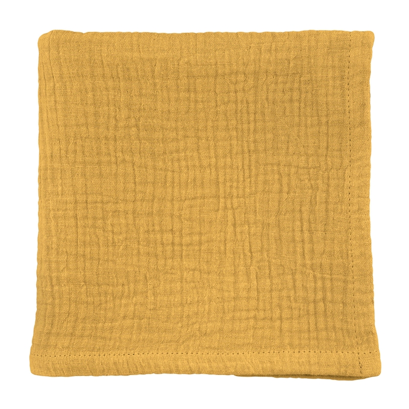 Organic Cheesecloth Muslin Mustard 70x70cm