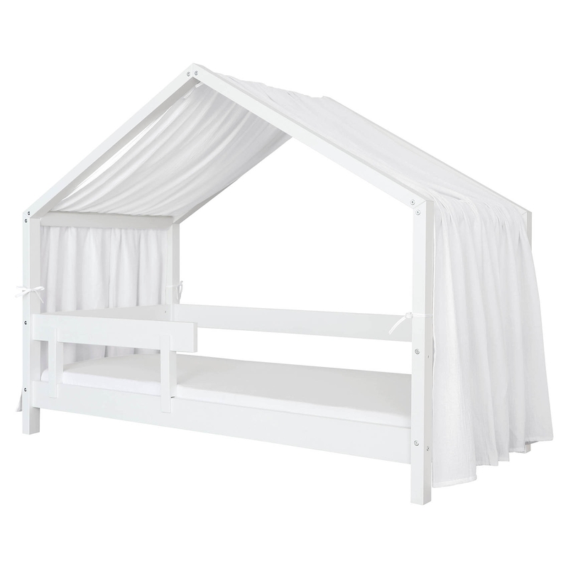 Organic House Bed Canopy Muslin White