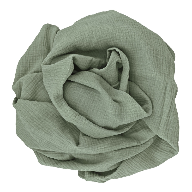 Organic Swaddle Muslin Khaki 120x120cm