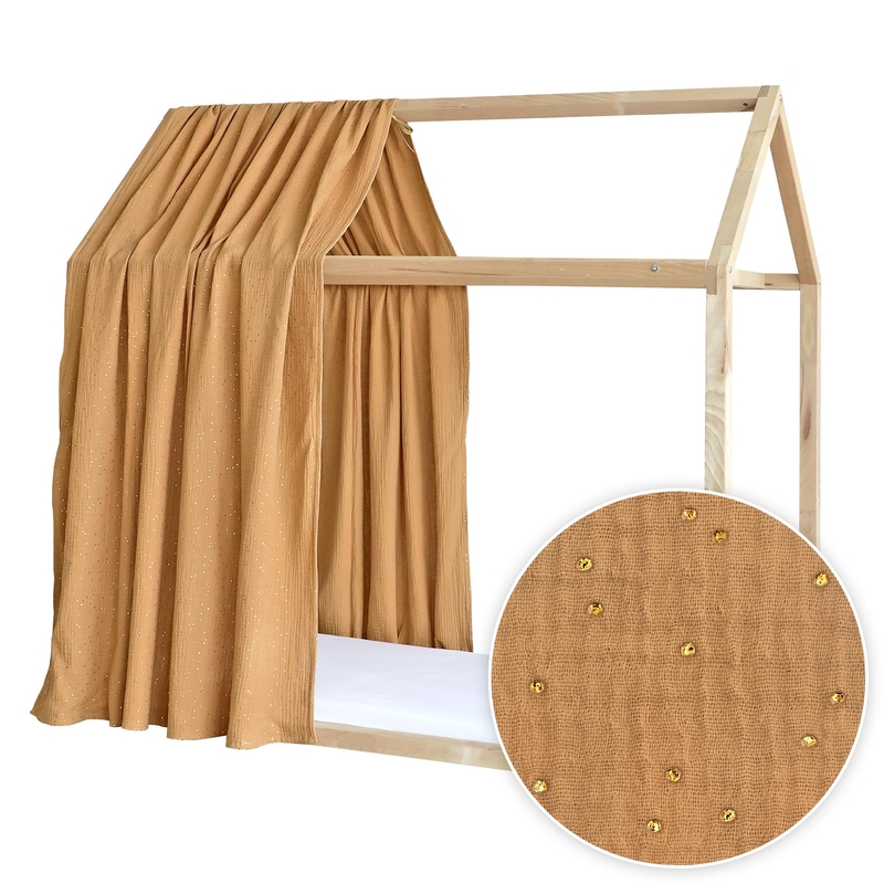House Bed Canopy &#039;Golden Dots&#039; Camel 315cm 1 Piece