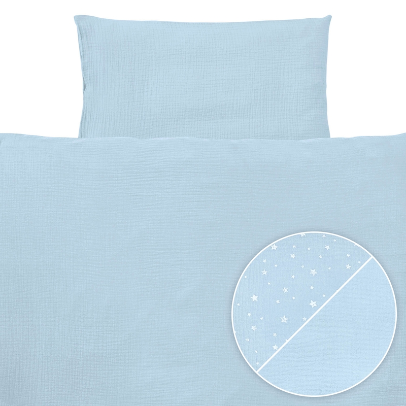 Bedding Muslin Light Blue 100x135cm