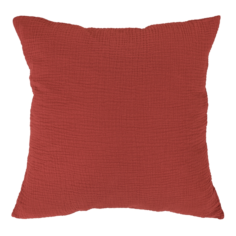 Organic Pillowcase Muslin Dark Red 50x50cm