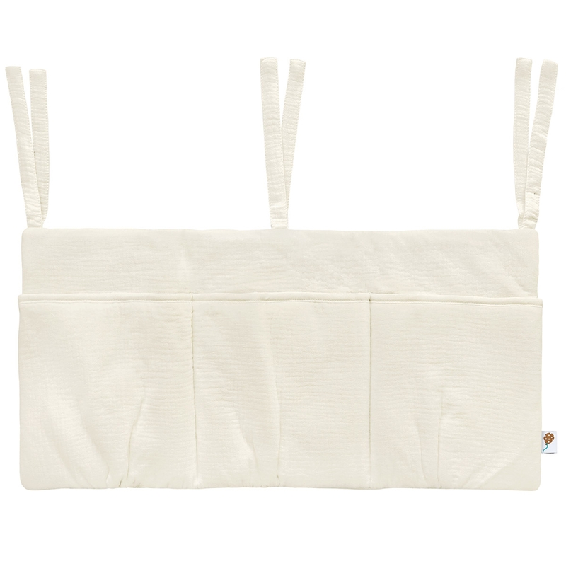 Organic Bed Pocket Muslin Cream 60x30cm
