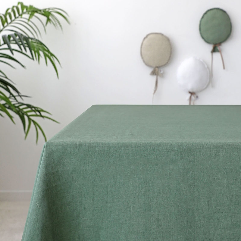 Tablecloth Linen Khaki Recycled