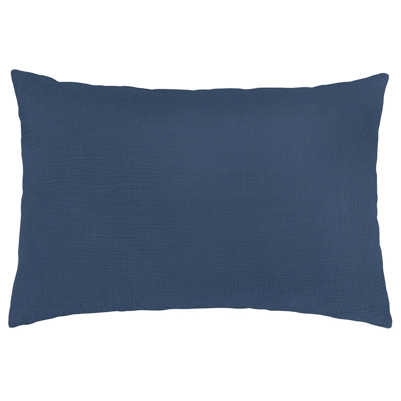 Organic Pillowcase Muslin Denim Blue 40x60cm