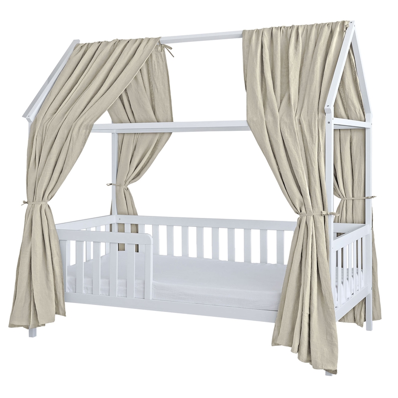 Linen House Bed Canopy Set Of 2 Beige 350cm