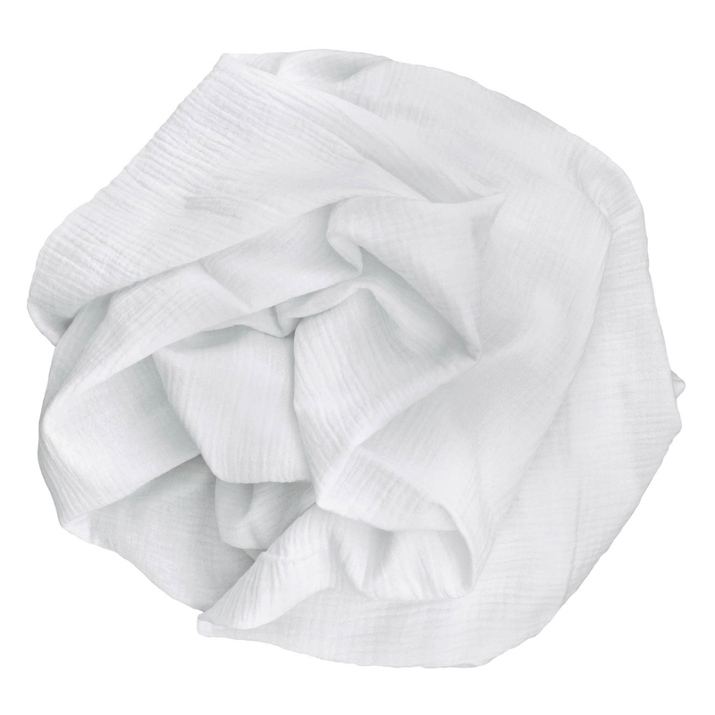 Organic Swaddle Muslin White 120x120cm