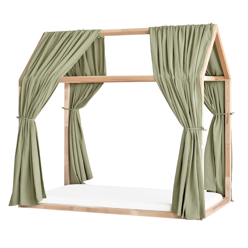 House Bed Canopy Set Of 2 Light Green 315cm