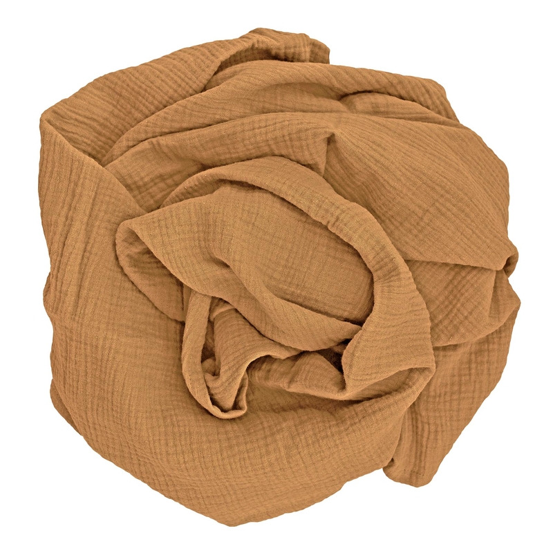 Organic Swaddle Muslin Camel 120x120cm
